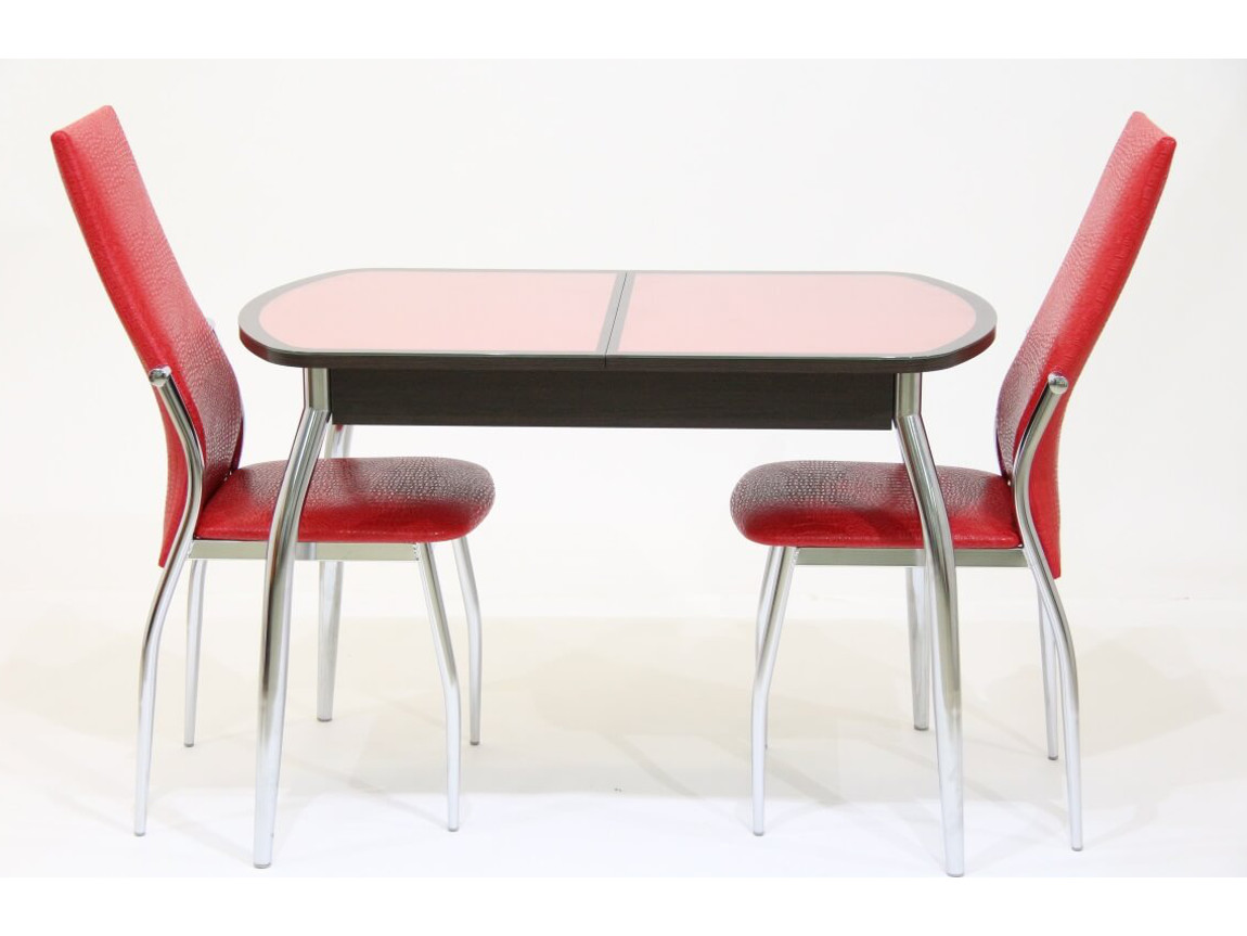 Купить кухонный стол саратов. Стол Гала 12 (90*60) с кожей крокодила Гальваник. Стол Гала 23 Гальваник. Стол стеклянный кухонный красный. Овальные столы раздвижные с красного стекла.