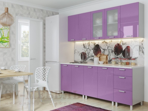 Кухня Модерн Фиолетовый Металлик